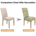 thumbnail image 5 of Dining Chair Covers Set of 4 Lemon Print Bright Fruit Pattern Washable Polyester Stretch Slipcovers Removable Seat Protector for Farmhouse Kitchen, 5 of 5