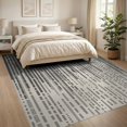 thumbnail image 3 of ODIKA 8'x10' Beige Gray Abstract Design Washable Area Rug Modern Geometric Pattern with Vertical Lines for Living Room, Under Sectional, Family , Durable, Non-Slip, 3 of 7