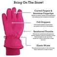 thumbnail image 3 of N'Ice Caps Kids Winter Thinsulate Waterproof Gloves Insulated Ski Snow Unisex Children Pink, 3 of 6