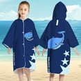 thumbnail image 4 of Landzoo Winter Coats Cardigan Button Bath Towel Children's Quick Drying Bathrobe Boys Girls Swimming Absorbent Towel Cape Hooded Beach Bath Towel Comfy Breathable, 4 of 4