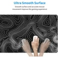 thumbnail image 5 of Black Topographic Contour Gaming Mouse Pad 31.5x11.8 XL Minimalist Cool Design Extended Mousepad Large Keyboard Mouse Mat Desk Pad with Non-Slip Rubber Base Stitched Edges for Home Office Game, 5 of 6