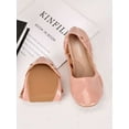 thumbnail image 2 of Gustave Women's Ballet Flats Shoes PU Leather Foldable Round Toe Slip On Flats Soft Comfortable Portable Travel Casual Dress Shoes, Pink, Size 9, 2 of 8