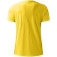 thumbnail image 5 of Mens T Shirts Crewneck Short Sleeve Graphic Crew Neck Relaxed Fit T-Shirt,（Yellow Size:S-4XL), 5 of 5