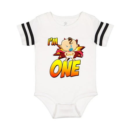 

Inktastic I m One Superhero Gift Baby Boy Bodysuit