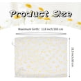 thumbnail image 3 of Bird Cage Seed Catcher, Large Bird Cage Cover, Adjustable Soft Airy Nylon Mesh Net, Birdcage Cover Skirt Seed Guard for Parrot Parakeet Macaw African Round Square Cages (White, Daisy Design), 3 of 7
