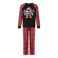 thumbnail image 3 of Odeerbi Matching Family Christmas Pajamas Sets Women's Parent-Child Xmas Suits Patchwork Plaid Printed Homewear Loungewear Round Neck 2025 Long Sleeve Jammies Two-piece Sets Sleepwear for Dad, 3 of 4