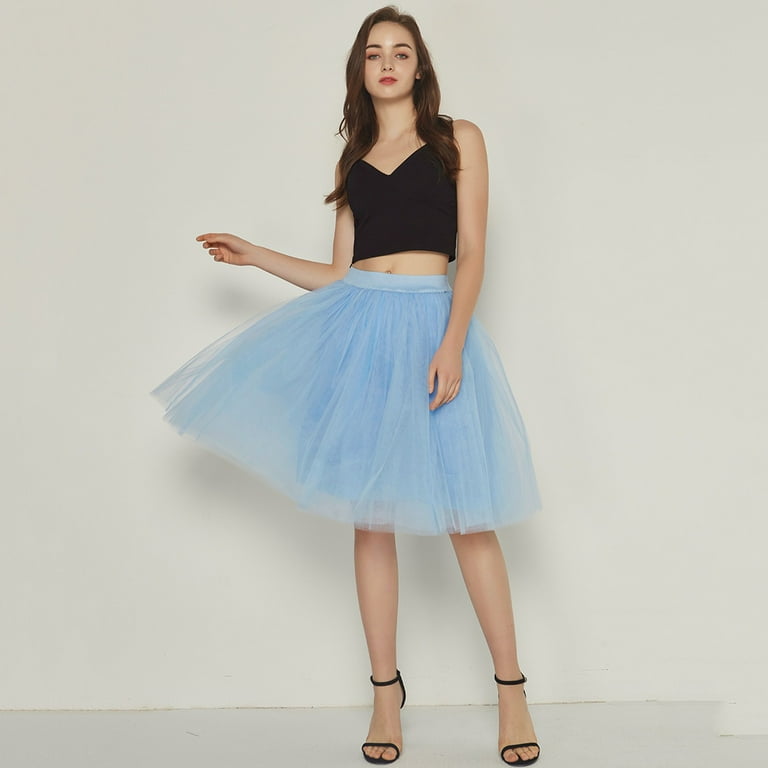 iOPQO Midi Skirt Carnevale New Women Tulle Skirts Knee iOPQO Midi Skirt Carnevale New Women Tulle Skirts Knee