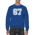 thumbnail image 2 of Retro Style Number 67 Design Men's Sweatshirt, 2 of 3