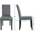 thumbnail image 2 of XgoodX Dining Chairs Set of 4 PU Leather Upholstered Parsons Dining Chairs with Solid Wood Legs for Kitchen/Living Room/Restaurant, Modern Style, Gray, 2 of 11