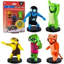 Gang Beasts Mini Figures 5 Pack 2.5 Inch Yellow Wrestler Green Dinosaur PMI International