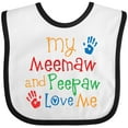 thumbnail image 3 of Inktastic Meemaw and Peepaw Love Me Boys or Girls Baby Bib, 3 of 4