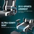 thumbnail image 6 of JONPONY Game Chair,Ergonomically Designed Computer Chair with headrest and 2D Armrests,with Footrest and Lumbar Support,High Back Office Chair Support 8 Hours Long Sitting,Computer Chair,WHITE, 6 of 9