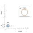 thumbnail image 3 of ANGARA Natural Vintage Style Round 2.3 ct Aquamarine Solitaire Ring in 14K Rose Gold for Women (Size-9mm) | March Birthstone, Birthday, Anniversary, Jewelry Gift for Women | Natural Aquamarine Ring, 3 of 7