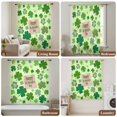 thumbnail image 6 of Happy St. Patrick's Day Sheer Curtains 54 Inches Long, Spring Lucky Shamrock Cloud Green Light Filering Curtains, Breathable Simi Curtain Privacy Drapes for Kitchen Bathroom Small Window Treatment, 6 of 9