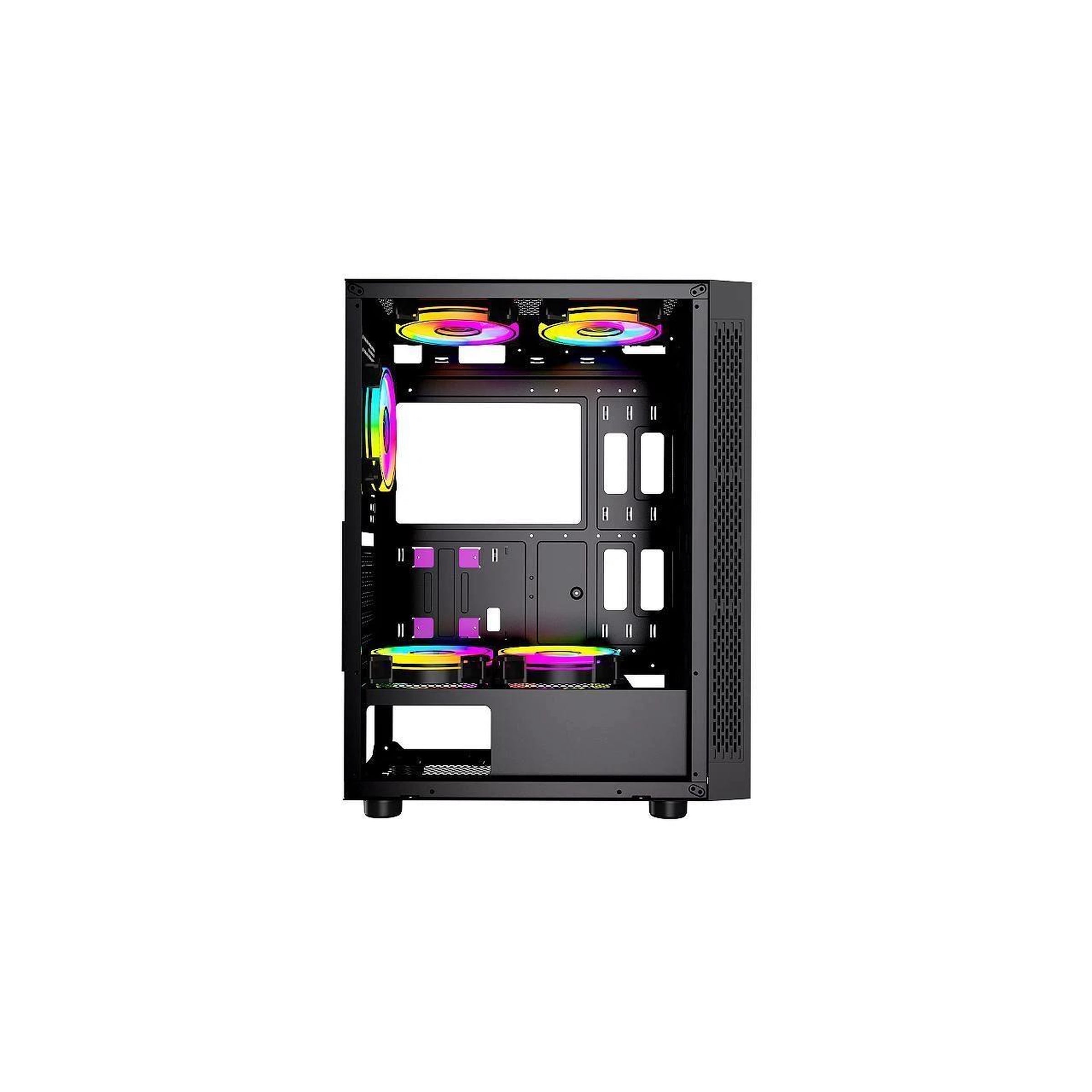 Bgears B-Optillusion Mid Tower ATX Glass Mirror LED Black Optical Illusion PC Ga