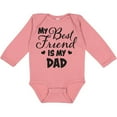thumbnail image 3 of Inktastic My Best Friend is My Dad with Hearts Boys or Girls Long Sleeve Baby Bodysuit, 3 of 5