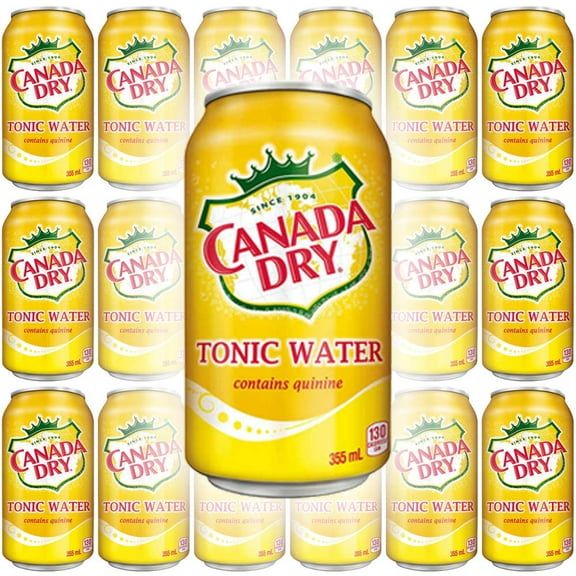 Canada Dry Tonic Water, 12oz Can (Pack of 18, Total of 216 Oz), All Natural Family Pack Drinks