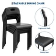 thumbnail image 4 of BeesClover Dining Chairs Set of 4, Stackable Modern Kitchen Chairs,Plastic Dining Room Chair with Metal Legs,Waterproof & Stain-Resistant for Kitchen,Living Room,Restaurant,Cafe(Without Table), 4 of 7