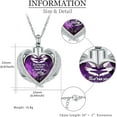 thumbnail image 3 of Crystal Angel Wing Heart Urn Ashes Necklace for Women Men Birthstone Loved One Memorial Urn Pendant Cremation Jewelry for Human Pet Ashes Locket, 3 of 9