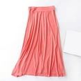 thumbnail image 4 of MIXUE Skirts For Women Summer Solid Color Elastic Waist Loose Maxi Skirt Holiday Wear,Red,XL, 4 of 5