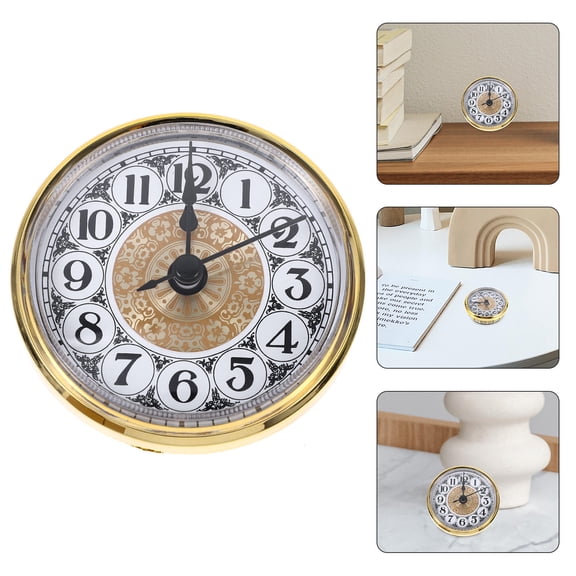 HONMEET Clock Insert with Clock Movement 1Pcs Metal for Home and Store Decor Miniature Size