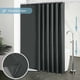 thumbnail image 1 of Cortina de ducha de 240 x 200 cm, con 16 ganchos, extragrande, con peso, resistente al moho, gris oscuro, impermeable, cortinas de baño grandes, tejido de poliéster, antibacteriano, lavable, 1 of 1