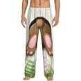 thumbnail image 2 of Kdxio Brown Bunny Print Men's Sleep Pajama Pant Lounge Pants with Pockets, 2 of 8