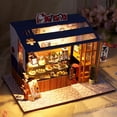 thumbnail image 4 of Miniature House Kit, MOJINO DIY Tiny Book Nook Kit, Wooden 3D Puzzle Sushi House, DIY Handmade Miniature House Models for Adults, Birthday and Mother’s Day Gifts for Mom, Family and Friends, 4 of 5
