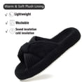 thumbnail image 3 of Northblanc Slippers for Women Memory Foam House Bedroom Corduroy Bow Crossbands Slipper Shoes Comfy Trendy Gift Slippers, 3 of 9
