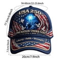 thumbnail image 5 of US 250th Anniversary Faith Art Print Hat Patriotic American Flag Cap Color B Size 20, 5 of 5