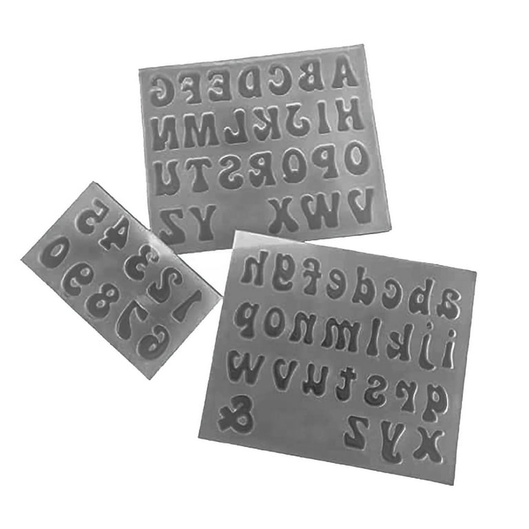 Lanhui Clearly Molds Silicone Molds for Resin Small Reverse Letters &  Numbers Set Uppercase & Lowercase Epoxy Resin Casting 