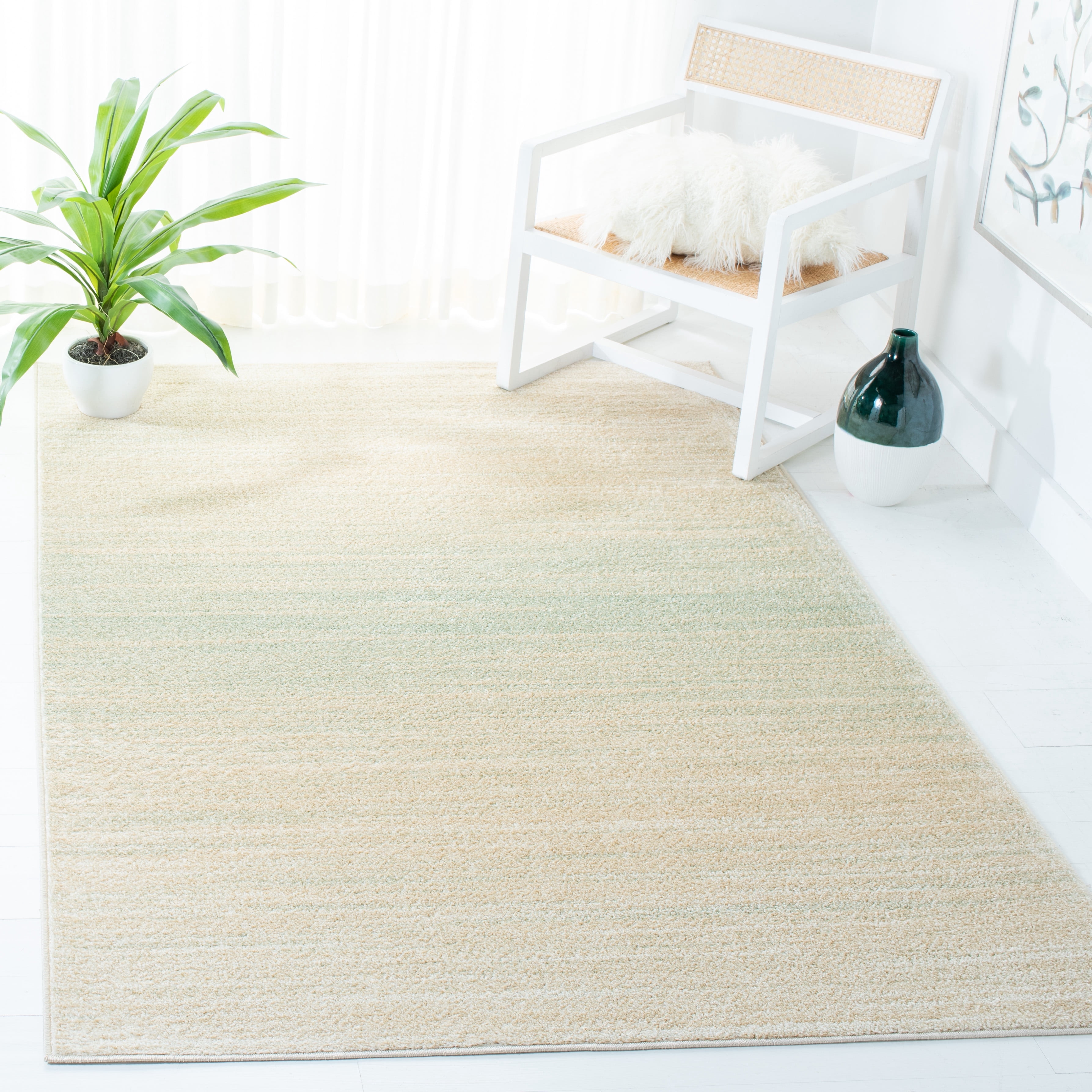 SAFAVIEH Adirondack Maris Abstract Area Rug, Green/Ivory, 5'1" x 7'6"