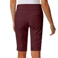 thumbnail image 6 of Plus Size Shorts for Women Knee Length Straight Leg Elastic High Waisted Bermuda Short with Pockets 3XL-5XL, 6 of 7