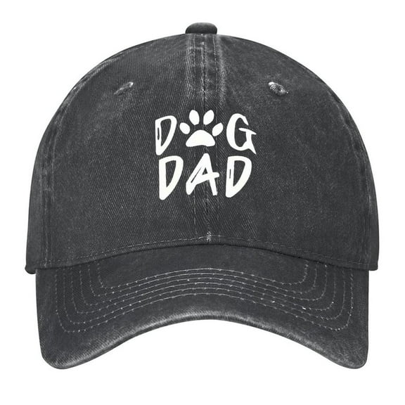 Dog Dad Print Vintage Wash Dad Hat Adjustable Curved Brim Baseball Cap,Made In USA,Casual Outdoor Sports Fishing Cap for Men and Women