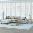 thumbnail image 2 of Evelyn&Zoe Metal Two Tier Glass Top Brass Coffee Table, 2 of 5