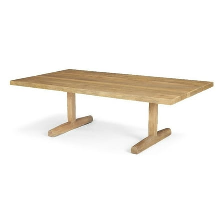 Viktor 55"L Light Brown Solid Wood Coffee Table