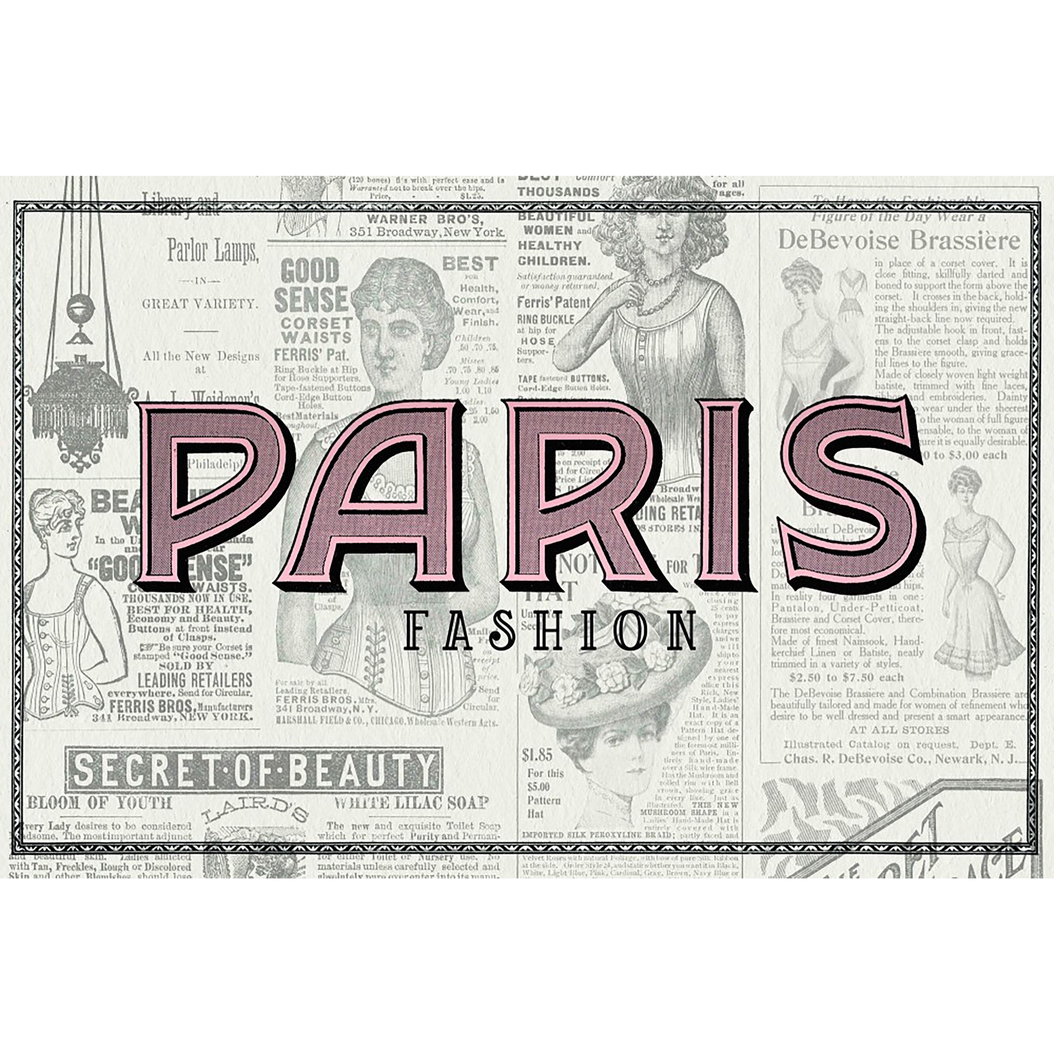Marmont Hill "Paris Fashion" by Saturday Evening Post Painting Print on Canvas