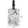 thumbnail image 6 of Square 2Pack PU Leather Eiffel Tower Cruise Luggage Tag with Privacy Cover and Name ID Tag for Travel Handbags Backpacks Luggage Tags, 6 of 6