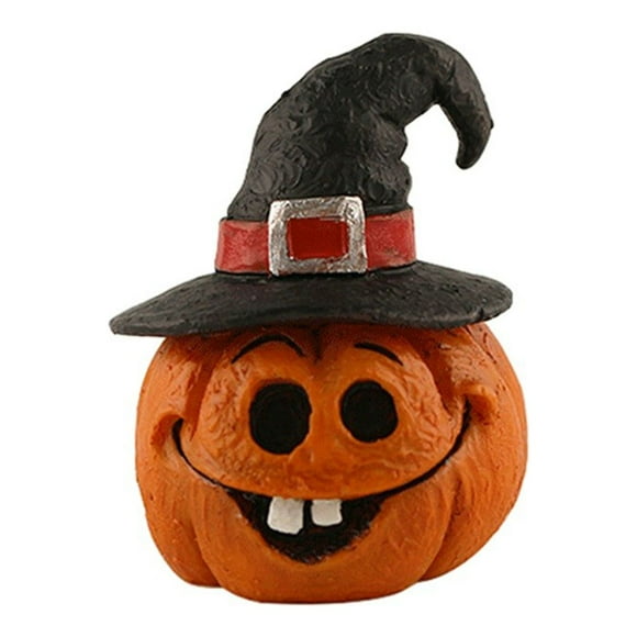 MOQIN Halloween Mini Figurines Pumpkin Head Mummified Ornament Micro Ornament Desktop Resin Small Ornament Home Decoration DIY Resin Craft Ornament Exchange