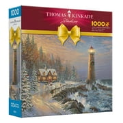 Ceaco 1000-Piece Thomas Kinkade Holiday Christmas Lighthouse Interlocking Jigsaw Puzzle