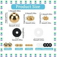 thumbnail image 2 of 1 box 1762pcs Clay Bracelet Making Kits Black Clay Beads White Heishi Beads Handmade Polymer Clay Spacer Beads golden Loose Beads for Jewelry Making Kits Women Adults DIY Craft Supplies, 2 of 5