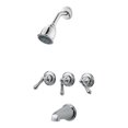 thumbnail image 1 of Pfister G01-81BC 3-Poignée Baignoire & Robinet de Douche avec Poignées de Levier en Métal & 44; Chrome Poli, 1 of 1