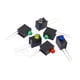 thumbnail image 4 of 10 piezas de diodo emisor de luz de 3MM, interruptor de luz indicadora F3, portalámparas LED, orificio único, pie doblado de 90 grados, rojo, amarillo, azul y verde, 4 of 5