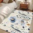 thumbnail image 4 of 3'x5' Rug for Living Room Bedroom, Spring Blue Floral Washable Area Rugs Non-Slip Carpet Mats, Vintage Garden Wildflowers Botanical Indoor Low Pile Area Rug Runner for Kitchen, Mudroom, 4 of 8