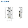 thumbnail image 4 of ELEGRP Tamper-Resistant Decorative Receptacle, 20A 125V Wall Outlet, 2 Pole 3 Wire, Self-Grounding, Back wire & Side wire, Residential Grade, UL , Glossy White, 10 Pack), 4 of 6