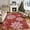 Red, variant on Christmas Area Rug 4' x 6' Washable with Non Slip TPR Backing, Low Pile Christmas Snowflakes Winter Rugs, Xmas Decoration Carpets for Nursery Bedroom Dining Room, Blue