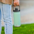 thumbnail image 3 of BUILT Torrent 32 oz Dual Lid Double-Wall Insulated Stainless Steel Water Bottle, Mint, 3 of 9