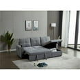thumbnail image 6 of Pemberly Row Reversible Fabric Sleeper Sectional with USB in Gray, 6 of 18