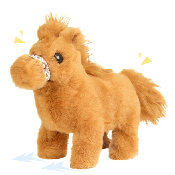 Juguete Pony Caminante Easfan de Peluche con Sonido y Cola Móvil