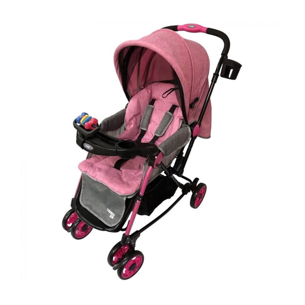 Carriola Reversible Trendy Kids RZ0746 con charola y mosquitero y reversible Rosa